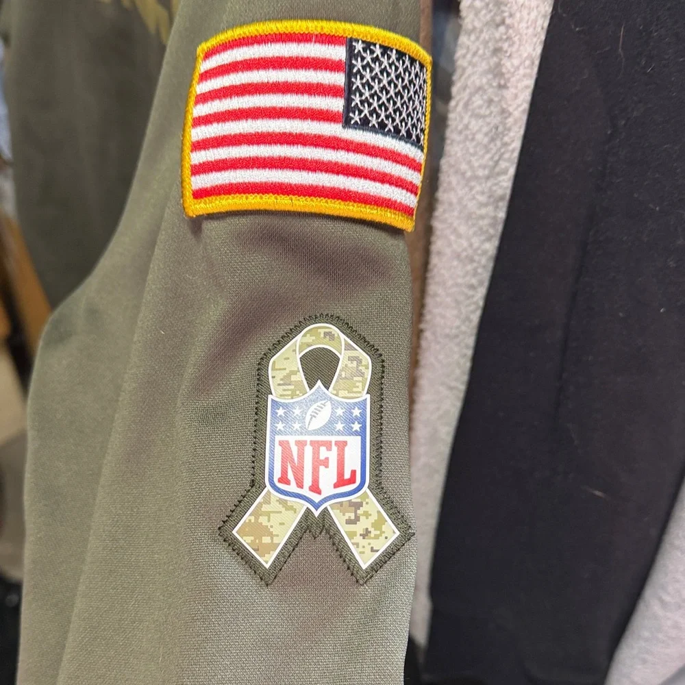 Nike Olive Green Patriots Hoodie - Picture 3 of 4